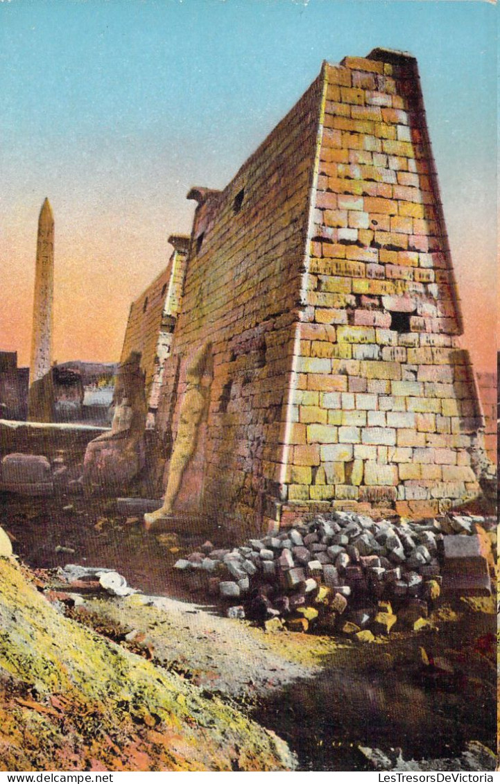 EGYPTE - LOUXOR - Le Temple De Luxor - Pylône De Ramses II - Carte Postale Ancienne - Louxor