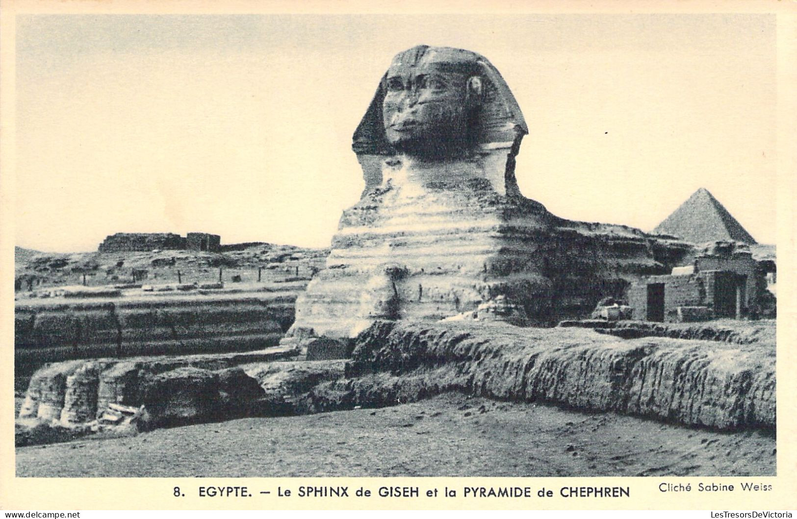 EGYPTE - Le Sphinx De Giseh Et La Pyramide De Chephren - Carte Postale Ancienne - Gizeh