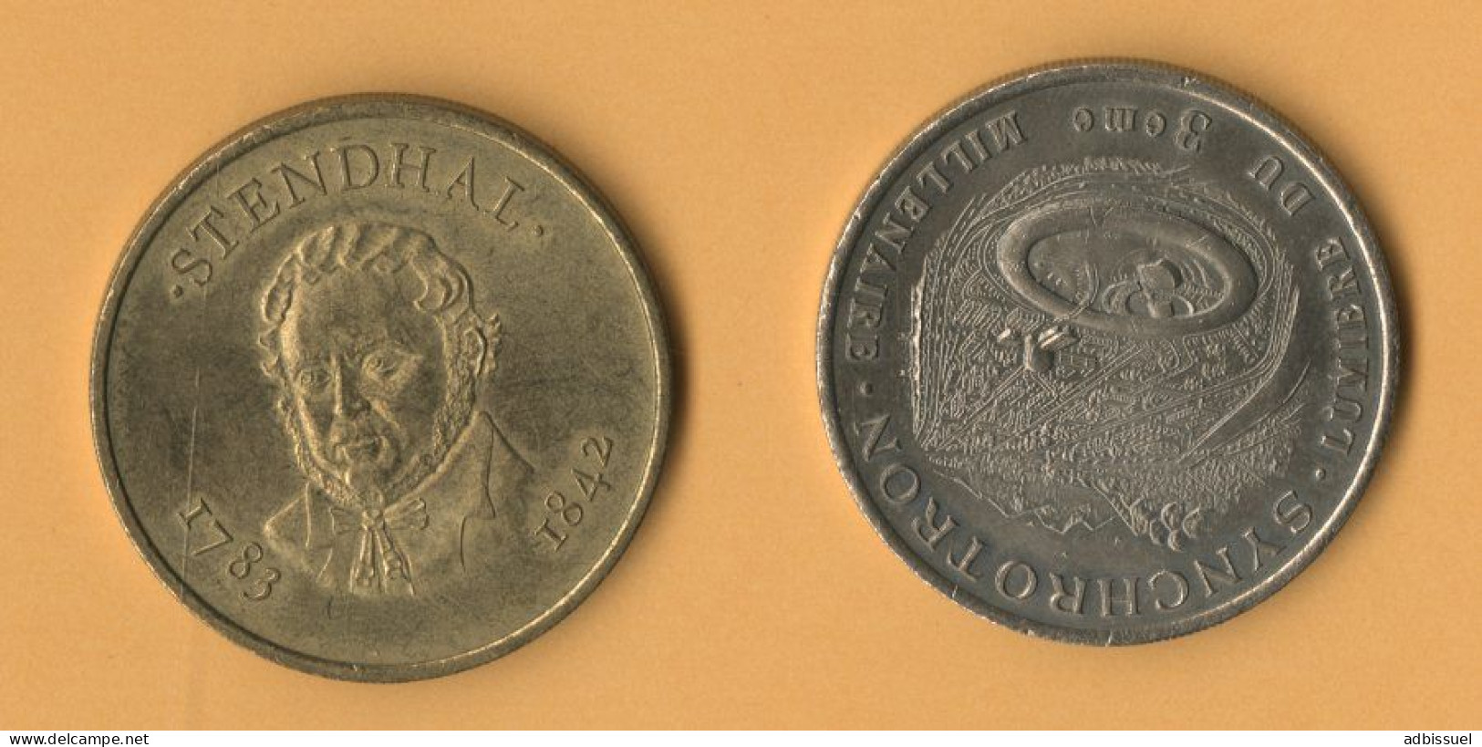 DEUX EUROS TEMPORAIRES DE GRENOBLE En 1998 : 1 € STENDHAL Et 1 € SYNCHROTRON - Varietà E Curiosità