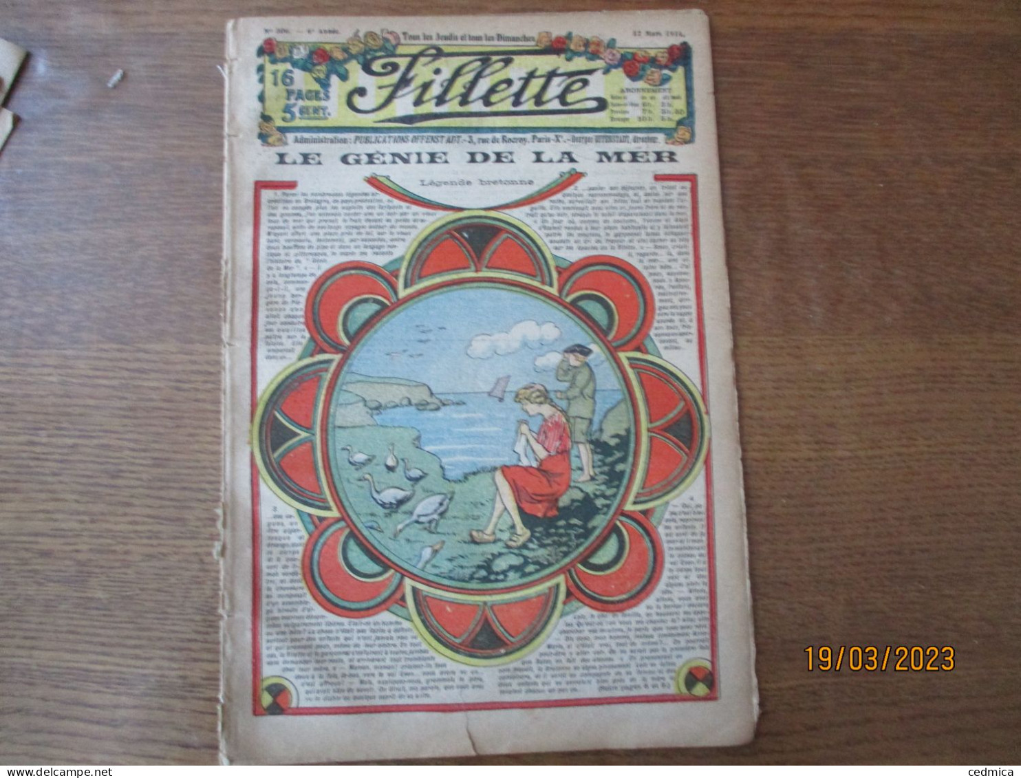 FILLETTE  DU 12 MARS 1914 N°306 - Fillette