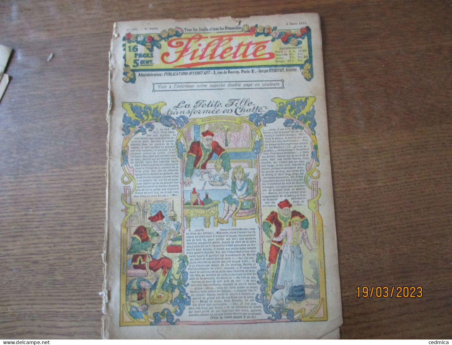 FILLETTE  DU 8 MARS 1914 N°305 - Fillette