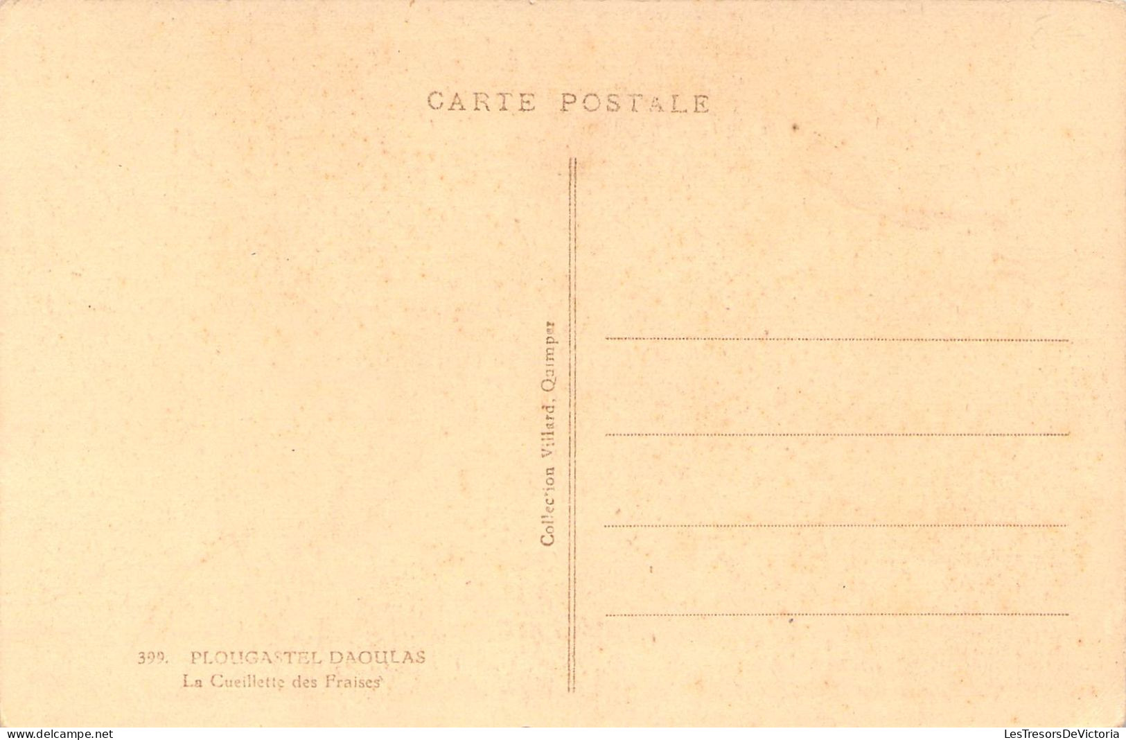 FRANCE - 29 - PLOUGASTEL DAOULAS - La Cueillette Des Fraises - Carte Postale Ancienne - Plougastel-Daoulas
