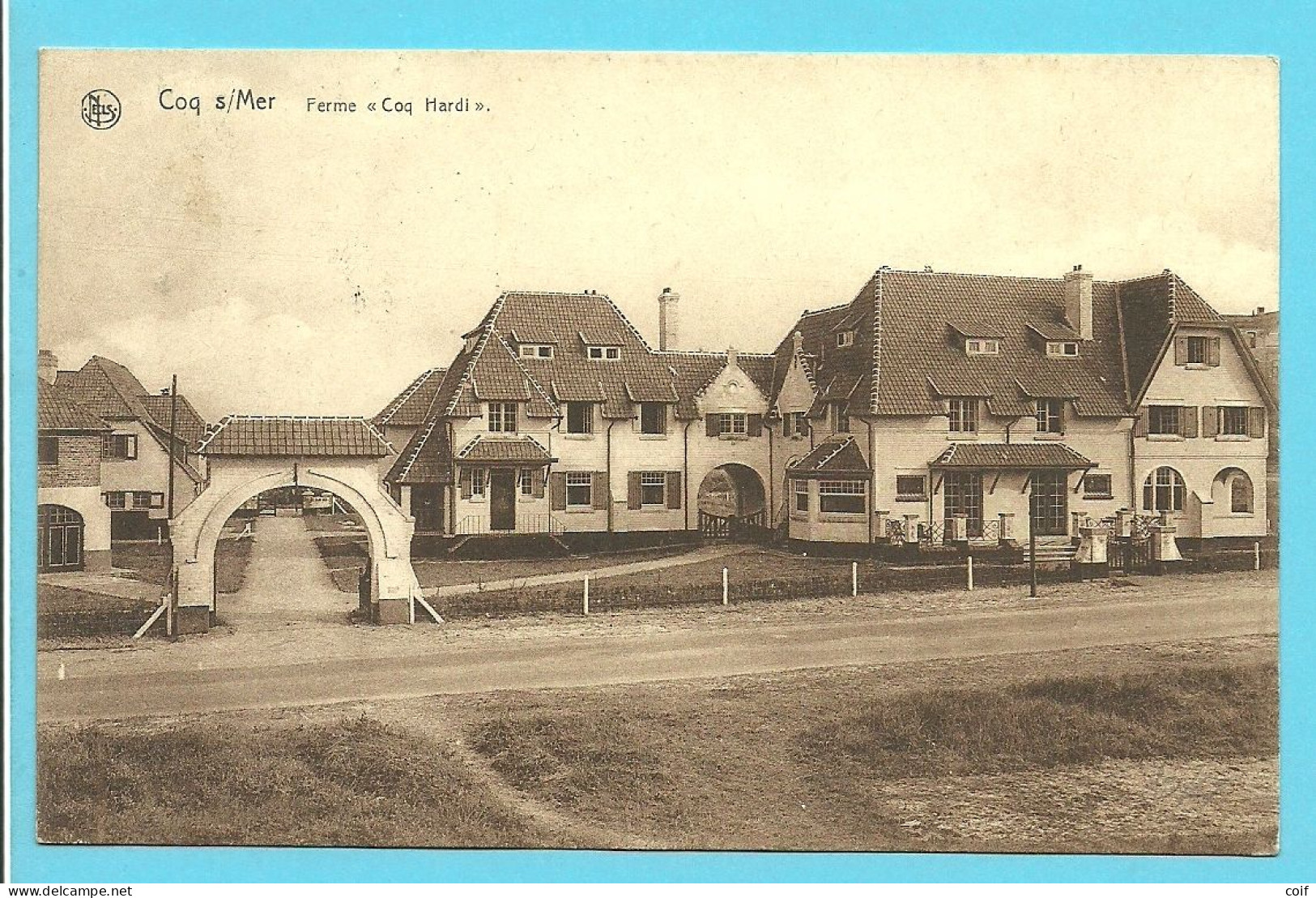 193 Op Kaart Stempel OOSTENDE Met Naamstempel (Griffe D'origine) DEN HAAN / COQ-SUR-MER - 1922-1927 Houyoux