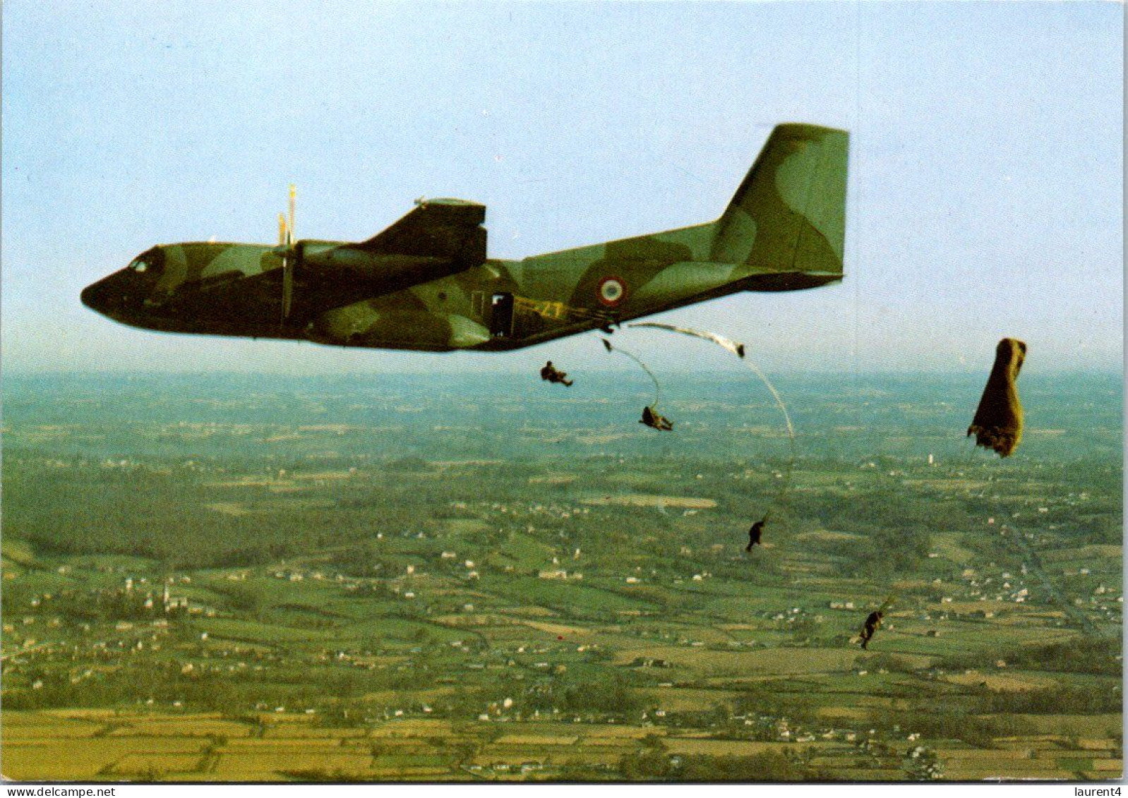 (3 P 8) France - Military Aviation - C-160  Transall (avec Parachutiste) With Special Postmark - Parachutisme