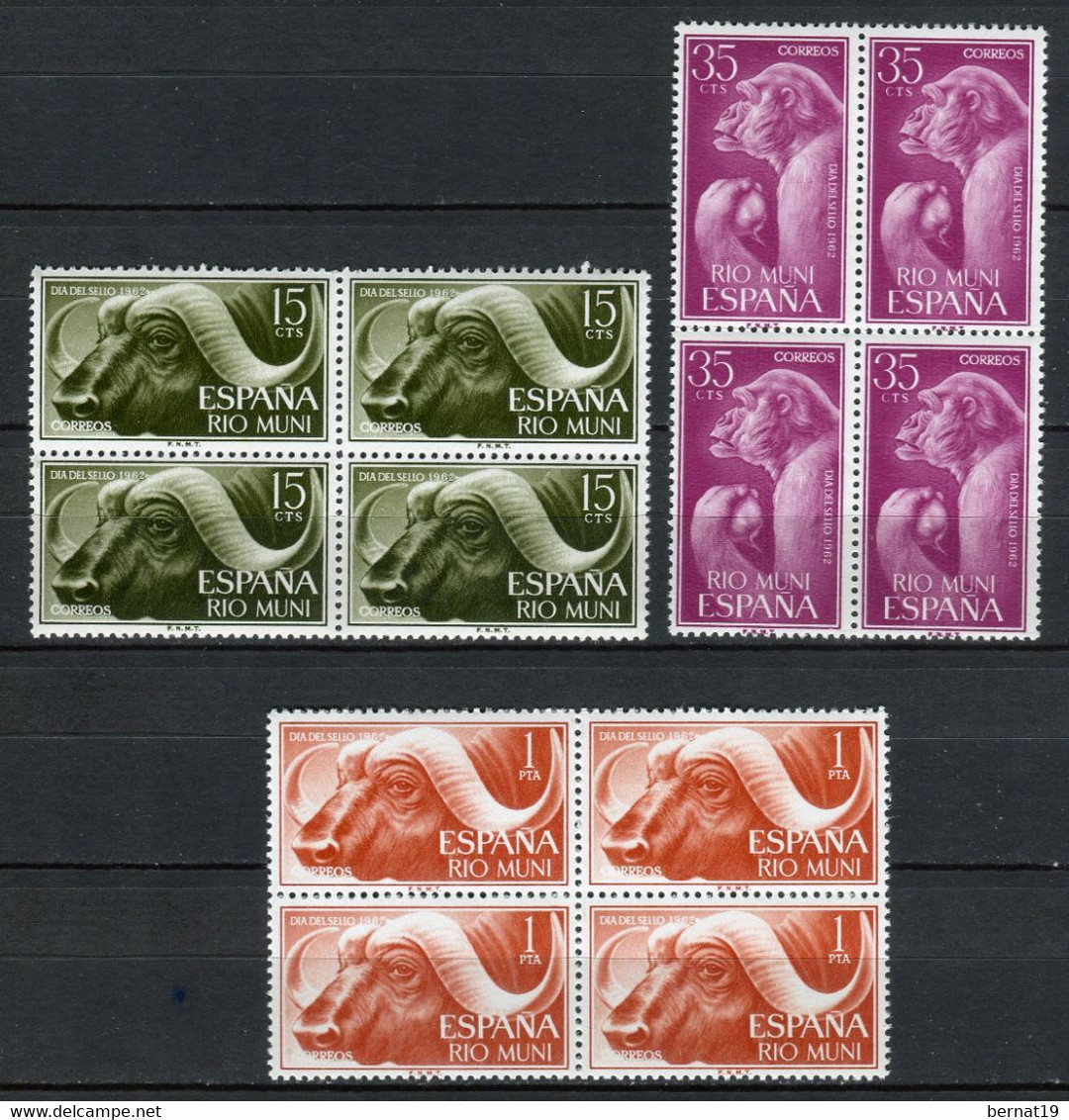 Rio Muni 1962. Edifil 32-34 X 4 ** MNH. - Rio Muni