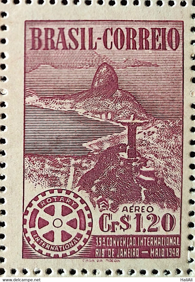A 64 Brazil Stamp Air Rotary Club Rio De Janeiro 1948 1 - Other & Unclassified