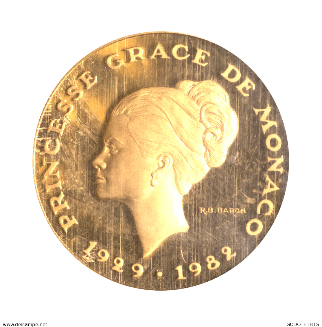 Monaco-10 Francs Or Princesse Grace De Monaco Piéfort Paris 1982 - Uncirculated