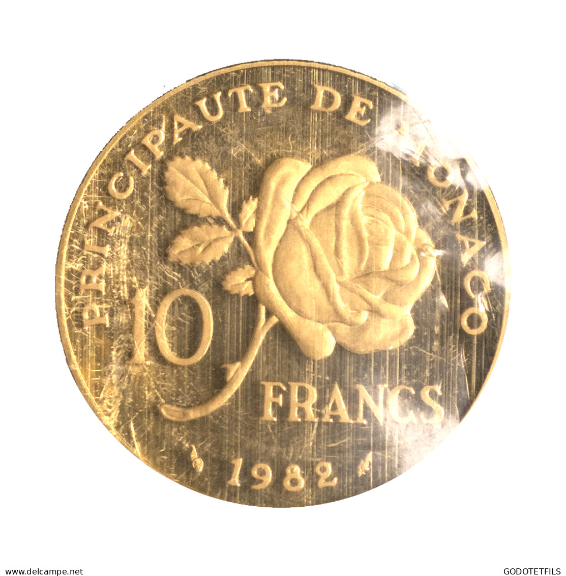 Monaco-10 Francs Or Princesse Grace De Monaco Piéfort Paris 1982 - Uncirculated