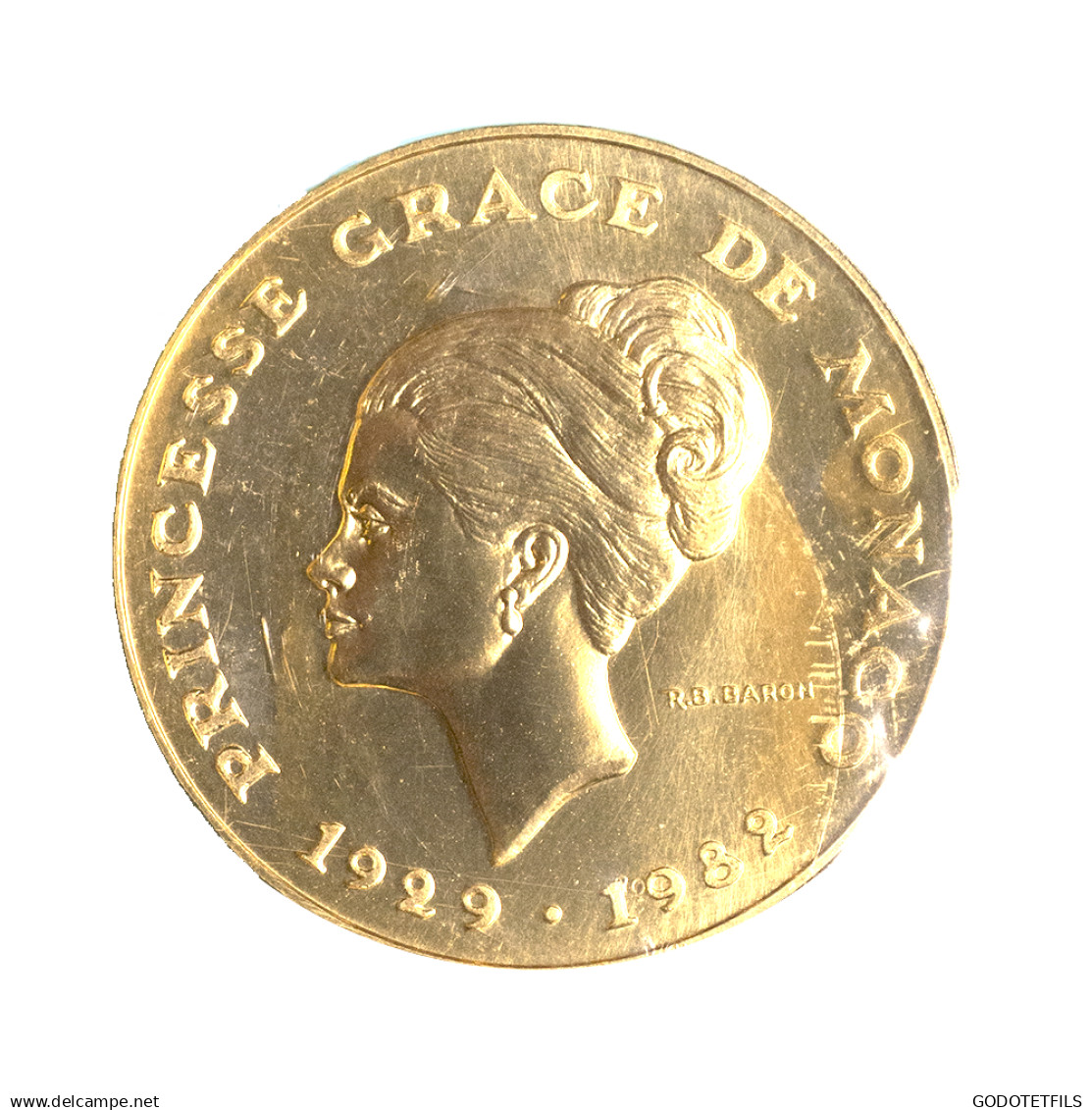 Monaco-10 Francs Or Princesse Grace De Monaco Essai Paris 1982 - Non Classés