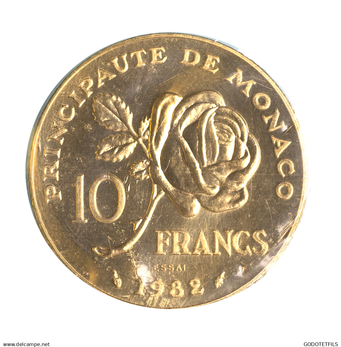 Monaco-10 Francs Or Princesse Grace De Monaco Essai Paris 1982 - Non Classés