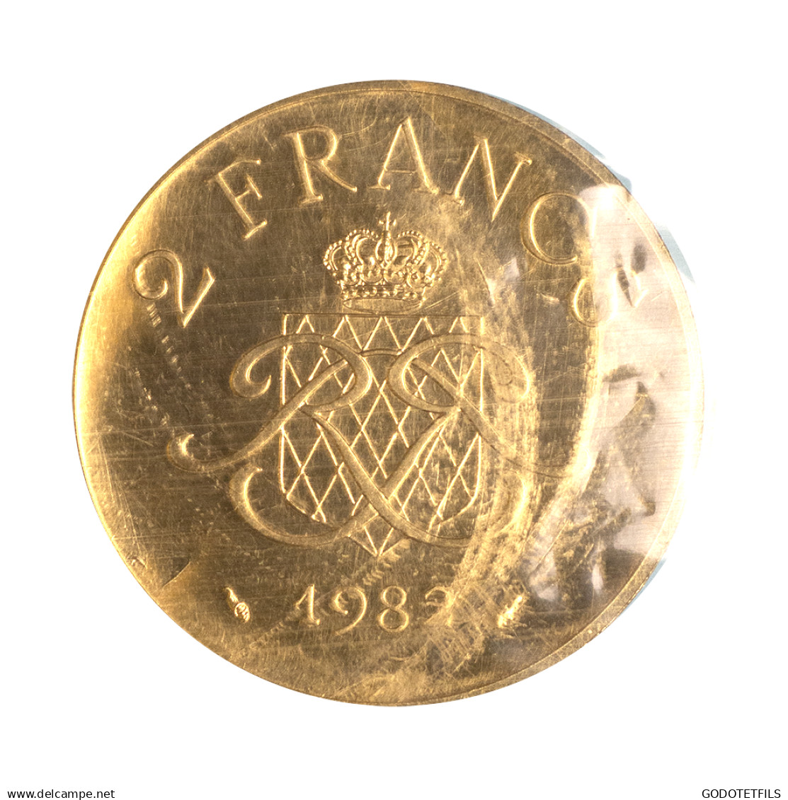 Monaco 2 Francs  Rainier III Prince De Monaco Piéfort Paris 1982 - Non Classificati