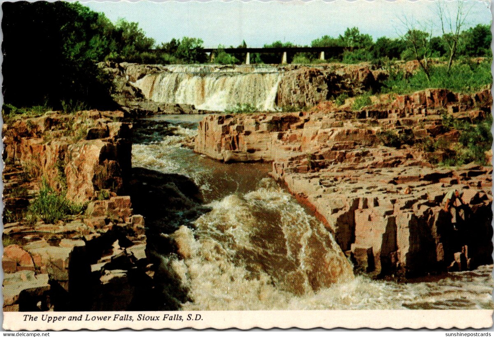 South Dakota Sioux Falls The Upper And Lower Falls On The Big Sioux River - Sioux Falls