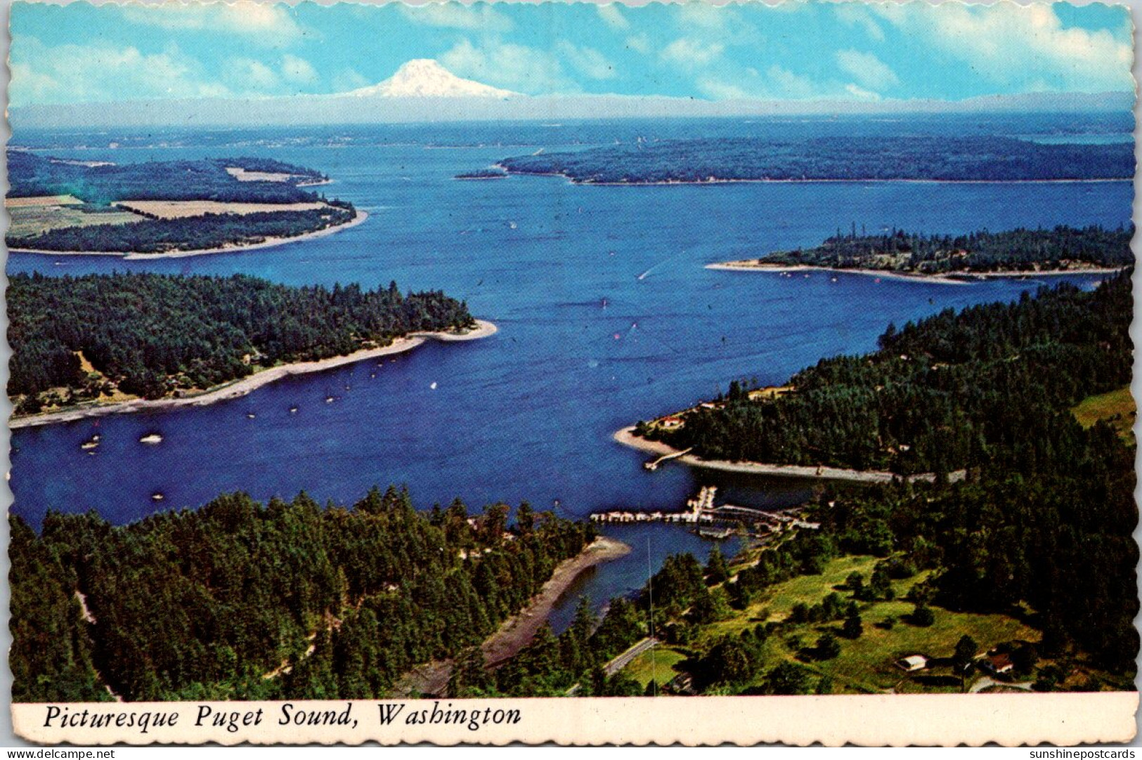 Washington Aerial View Picturesque Puget Sound - Tacoma