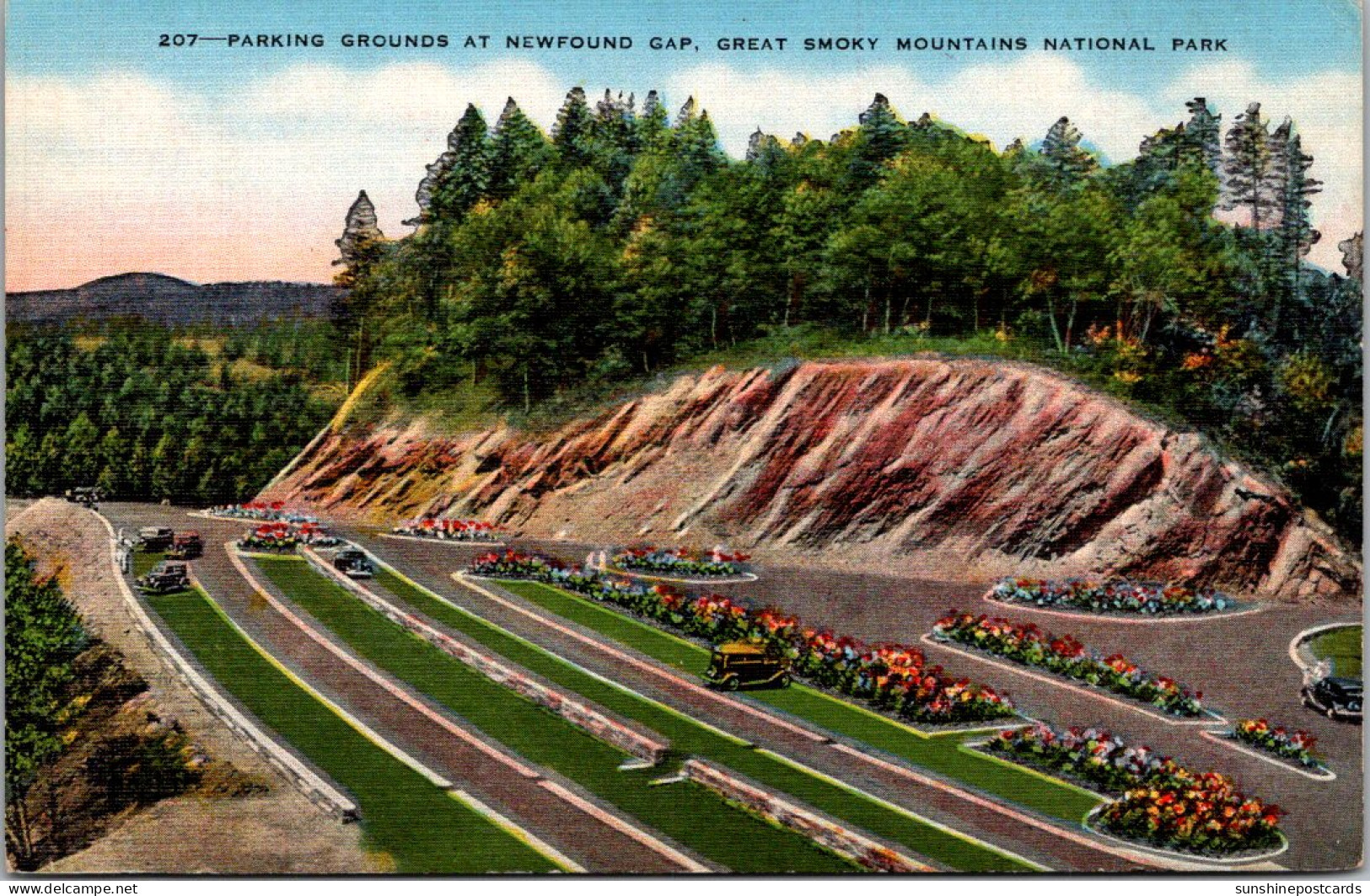 Great Smoky Mountains National Park Parking Grounds At Newfound Gap - USA Nationale Parken