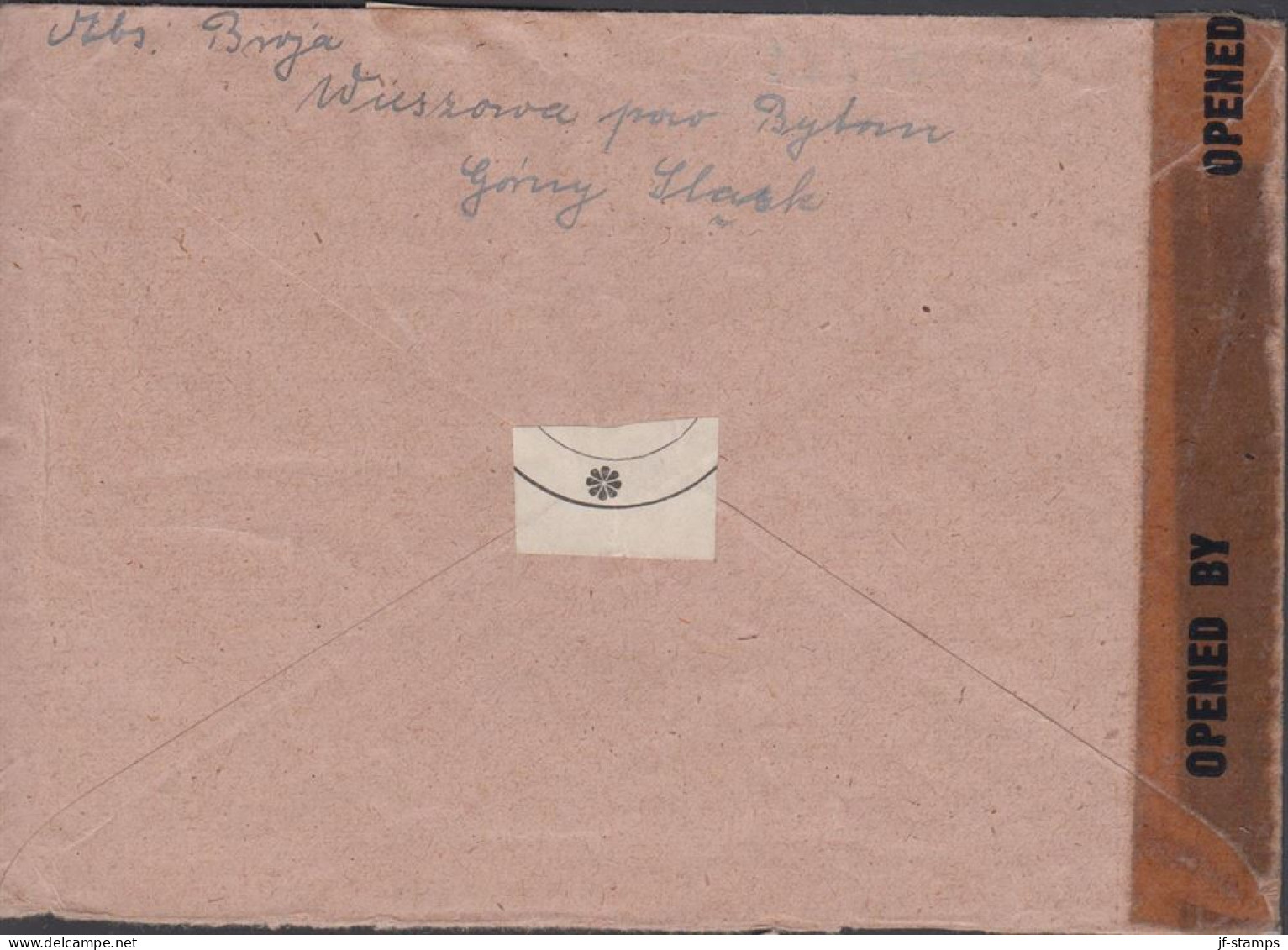 1947. POLSKA. 10 Zl. WARSZAWA + ZL 5 On Censored Cover To Germany Cancelled WIESZOW 27. 1. 4... (Michel 419+) - JF438546 - Gouvernement De Londres (exil)