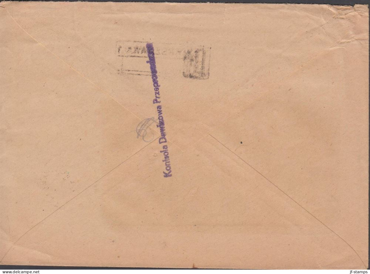 1947. POLSKA. 25 Zl. Douglas DC 3 LOTNICZA On Registered Controlled AIR MAIL Cover Cancelled ... (Michel 432) - JF438554 - Government In Exile In London