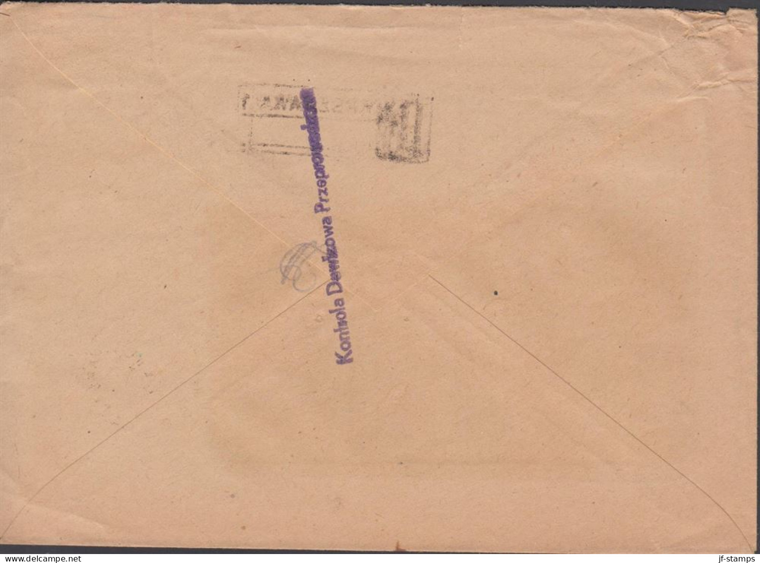 1947. POLSKA. 25 Zl. Douglas DC 3 LOTNICZA On Registered Controlled AIR MAIL Cover Cancelled ... (Michel 432) - JF438554 - Governo Di Londra (esilio)