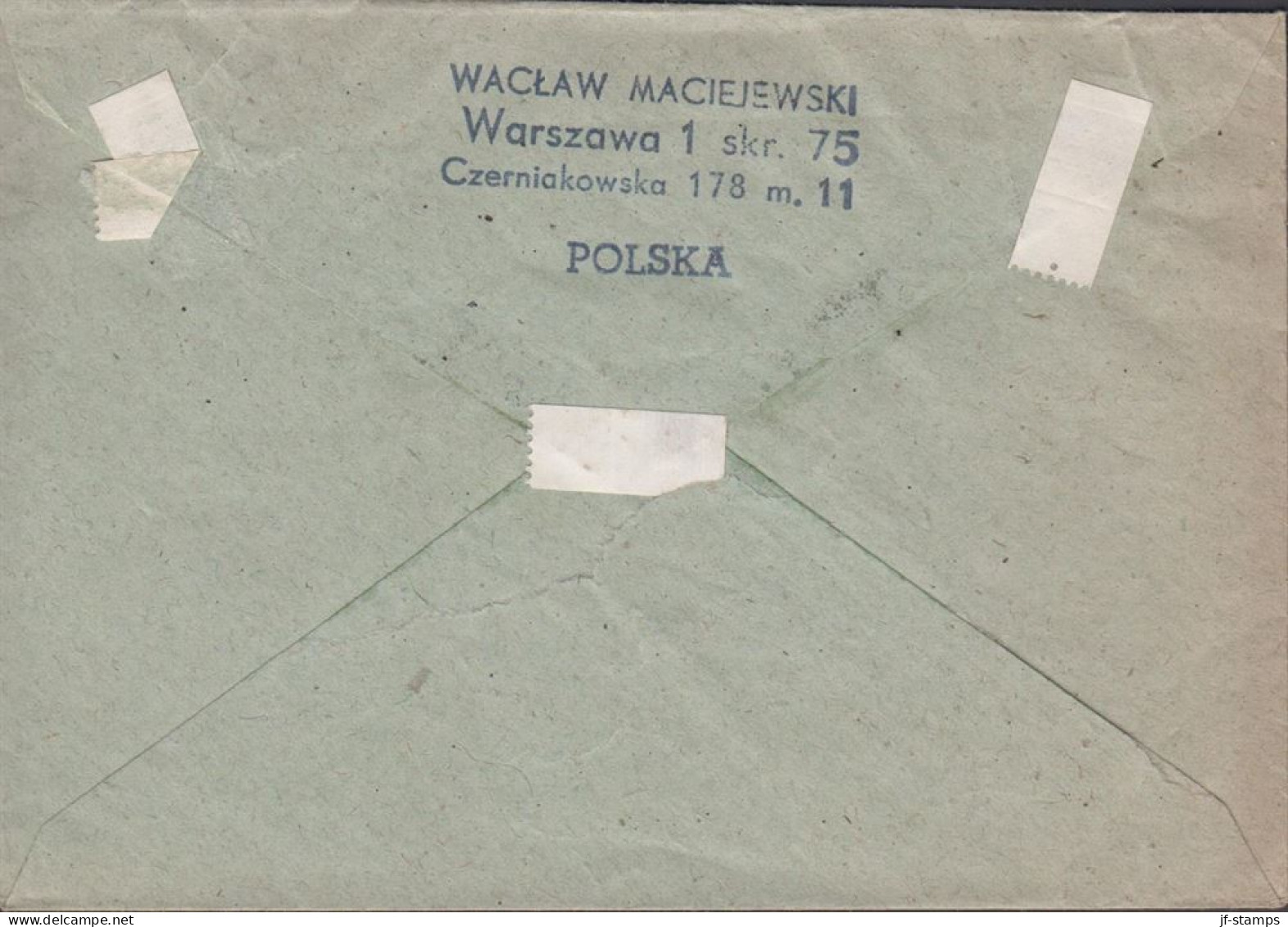 1947. POLSKA. Fine PAR AVION Cover To Sweden With 10 ZL Maria Curie Sklodowska + 5 ZL + 1 ZL... (Michel 478B) - JF438557 - Londoner Regierung (Exil)