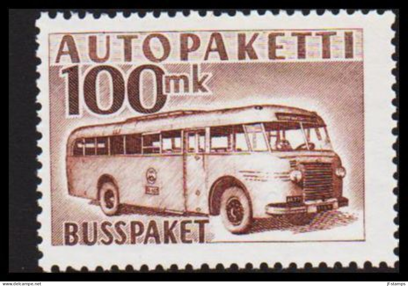 1952-1958. FINLAND. Bus. 100 Mk. Brown. Never Hinged.  (Michel 9) - JF530668 - Envios Por Bus