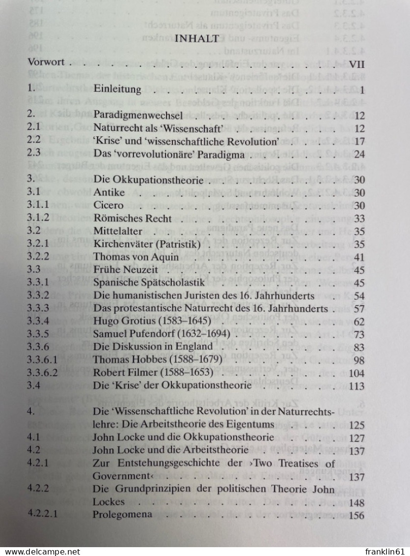 Arbeit Und Eigentum : Der Paradigmenwechsel In Der Neuzeitlichen Eigentumstheorie. - Philosophie