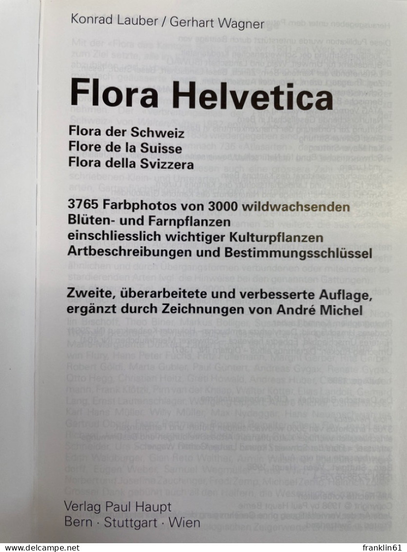 Flora Helvetica. Flora Der Schweiz, Flore De La Suisse, Flora Della Svizzera. - Natura
