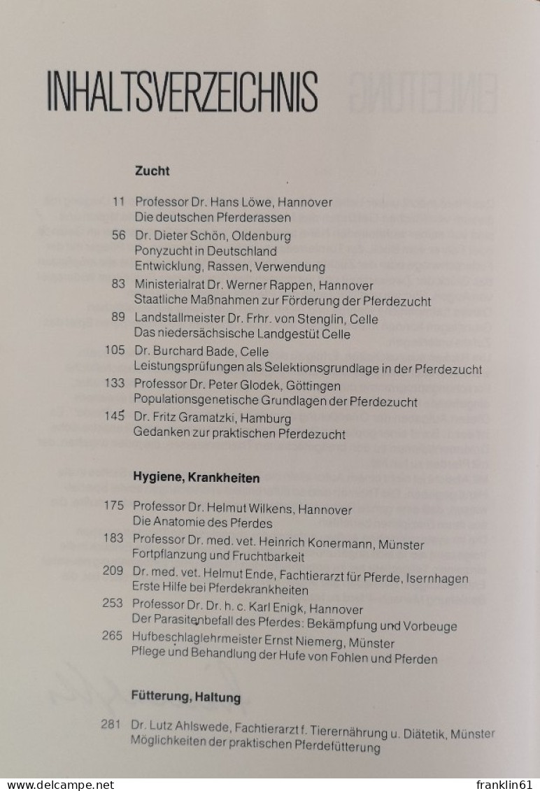 Handbuch Pferde. Band 1. - Lexika