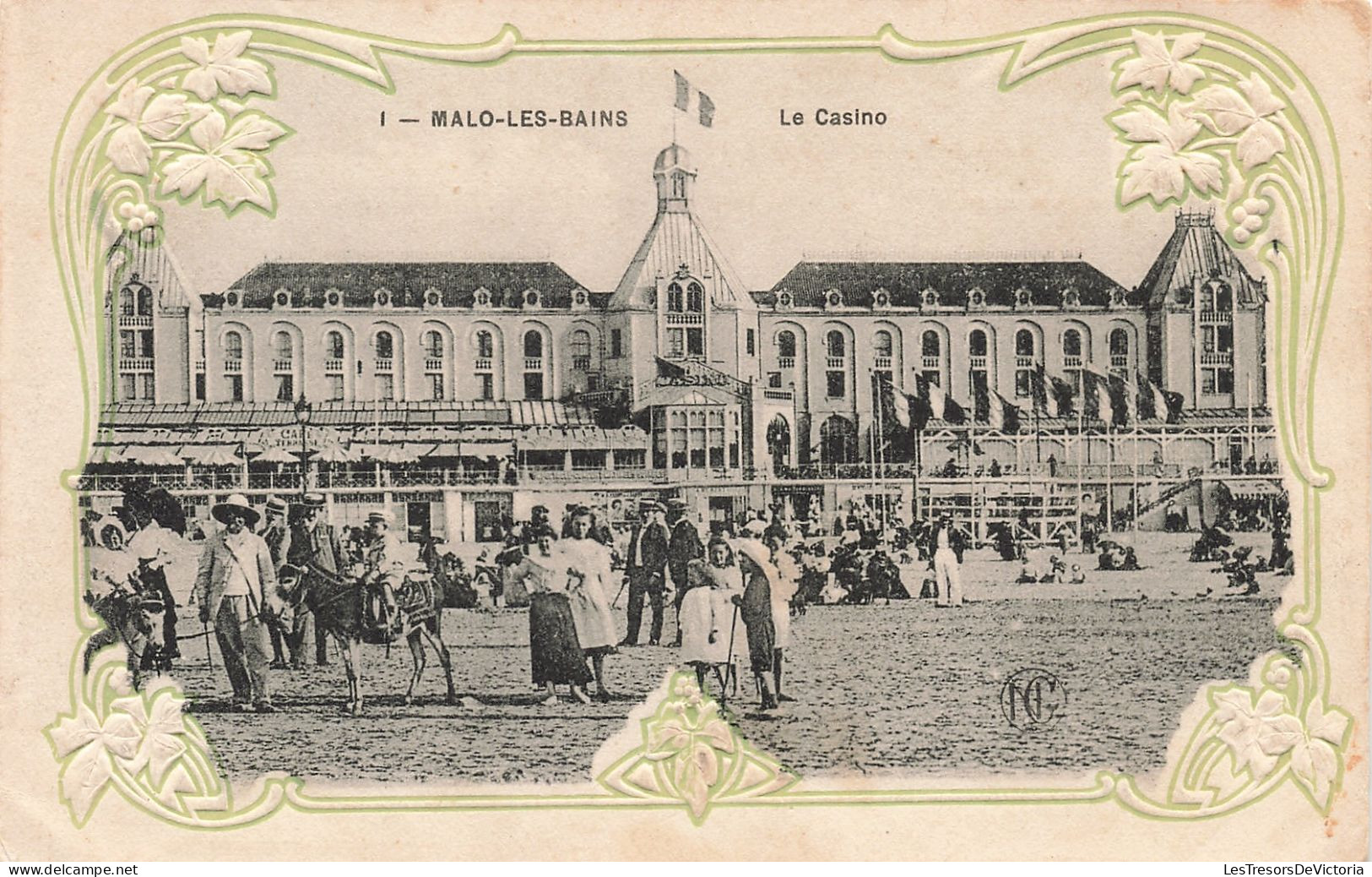 France - Malo Les Bains - Le Casino - Animé - Bordure Relief Et Colorisé - Carte Postale Ancienne - Dunkerque