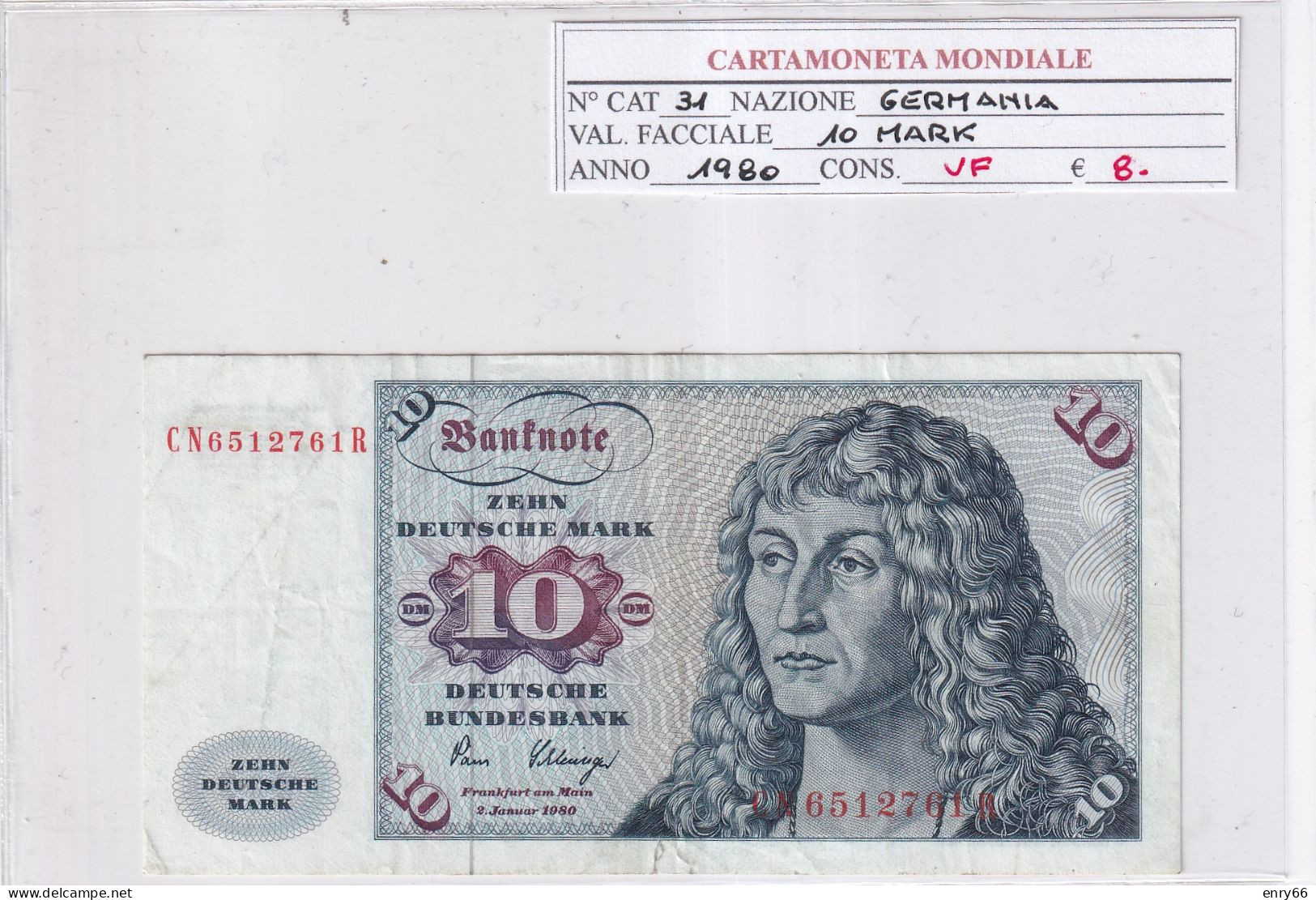 GERMANIA 10 MARK 1980 P 31 - 10 DM