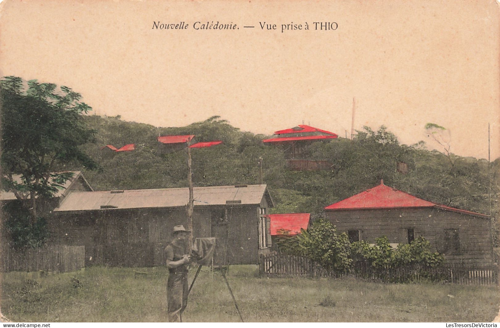 Nouvelle Calédonie - Vue Prise à Thio - Colorisé - Animé  - Carte Postale Ancienne - Nuova Caledonia