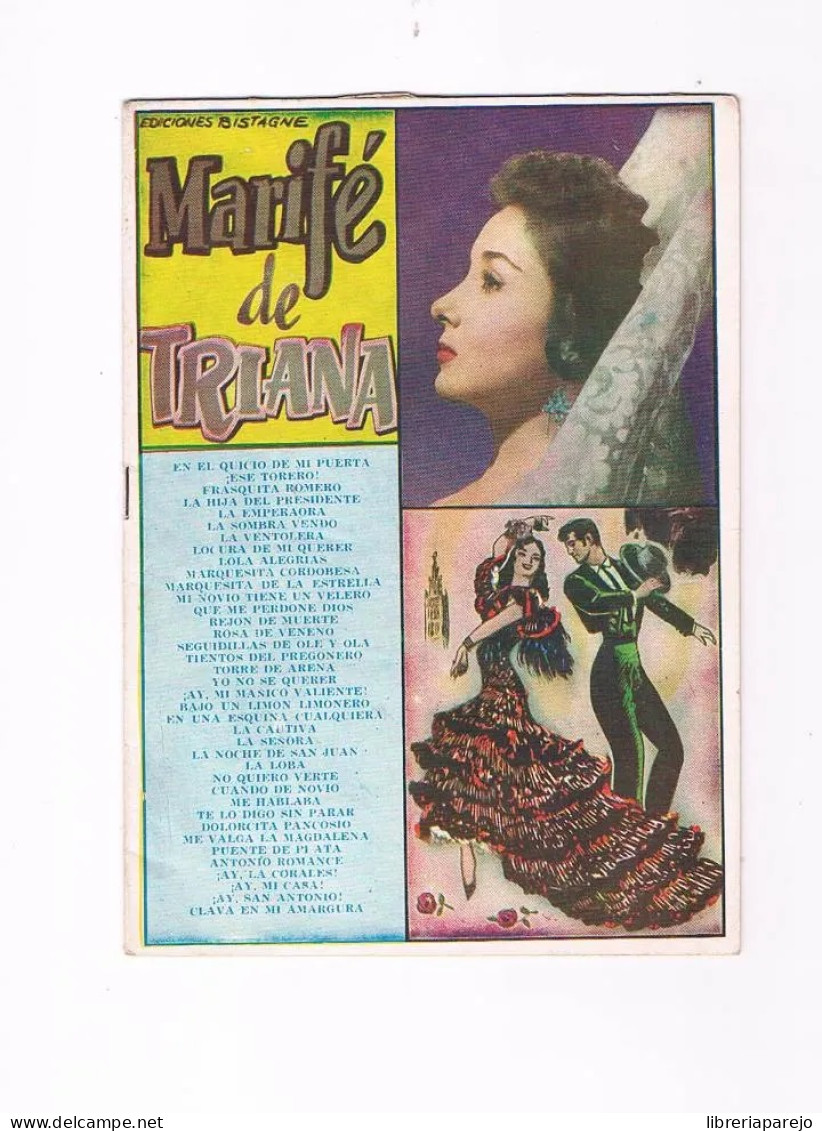 CANCIONERO MARIFÉ DE TRIANA EDICIONES BISTAGNE 1960 - Ohne Zuordnung