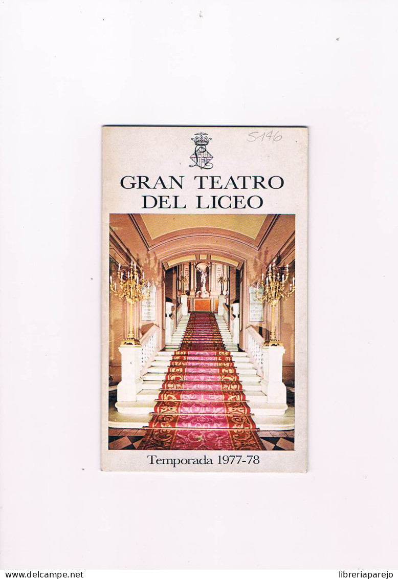 Libreto Tristan E Isolda Febrero 1978 Gran Teatro Del Liceo Temporada De Opera 1977 78 - Programmes