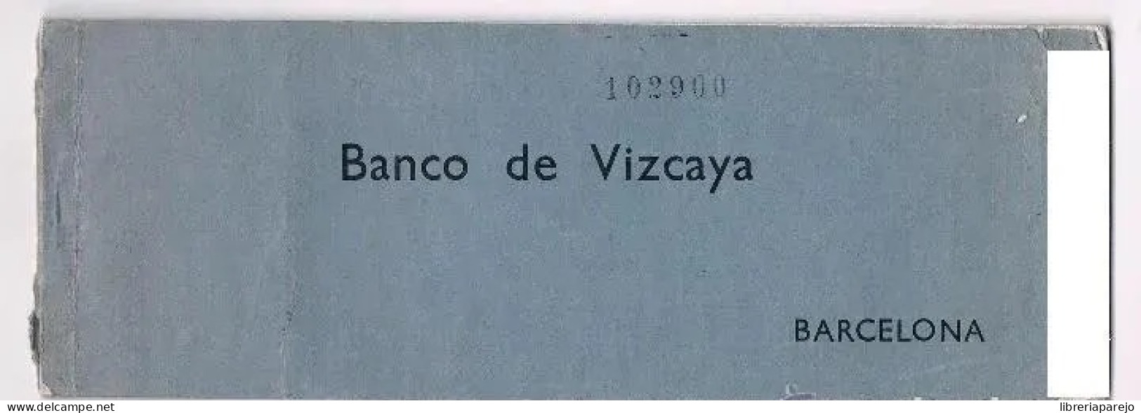 TALONARIO CHEQUES BANCO DE VIZCAYA BARCELONA ANTIGUO COLECCIONISTA - Spagna