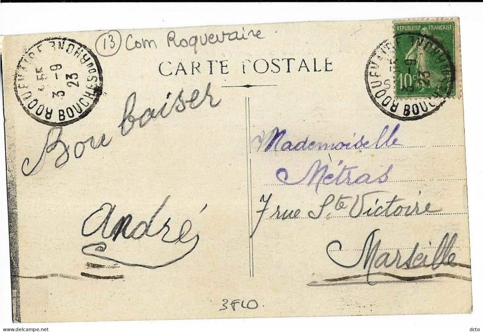 ROQUEVAIRE PONT De L'ETOILE (13) Château De Cavedelle, Envoi 1923 - Roquevaire