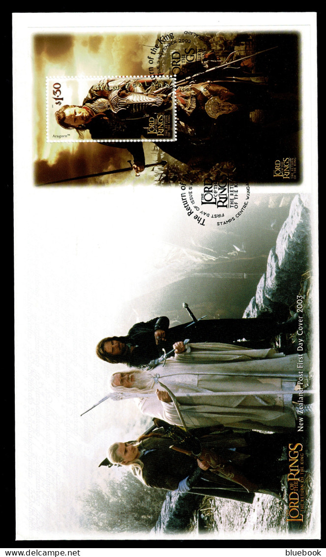 Ref 1602 - New Zealand 2003 - Tolkien Lord Of The Rings - Return Of The King - 6 M/S FDC's - FDC