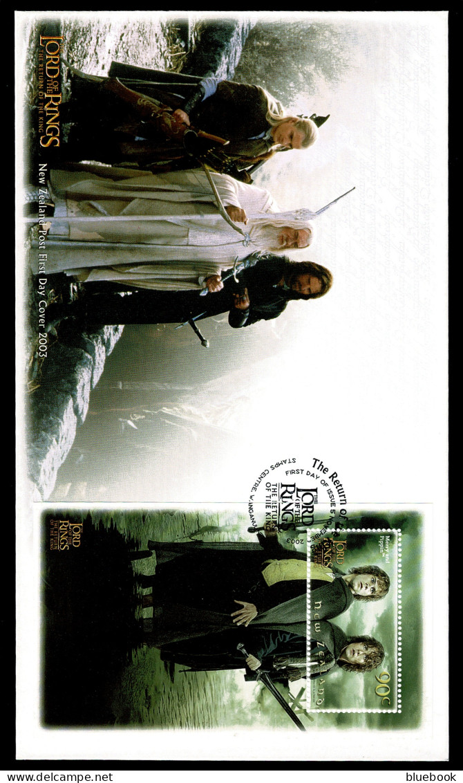 Ref 1602 - New Zealand 2003 - Tolkien Lord Of The Rings - Return Of The King - 6 M/S FDC's - FDC