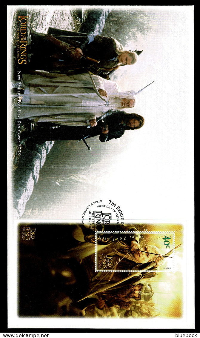 Ref 1602 - New Zealand 2003 - Tolkien Lord Of The Rings - Return Of The King - 6 M/S FDC's - FDC