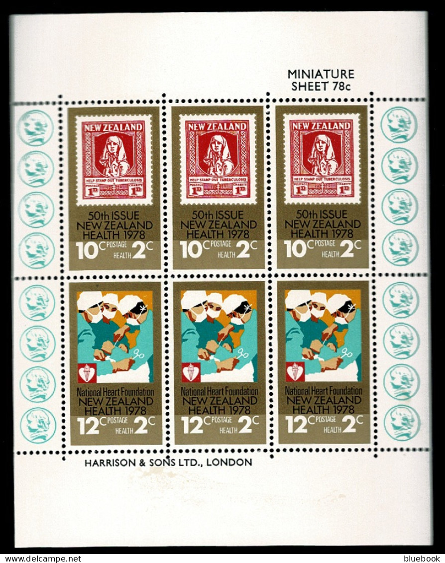 Ref 1602 - New Zealand 1978 - Health Stamps MNH Miniature Sheet - SG MS 1181 - Nuevos