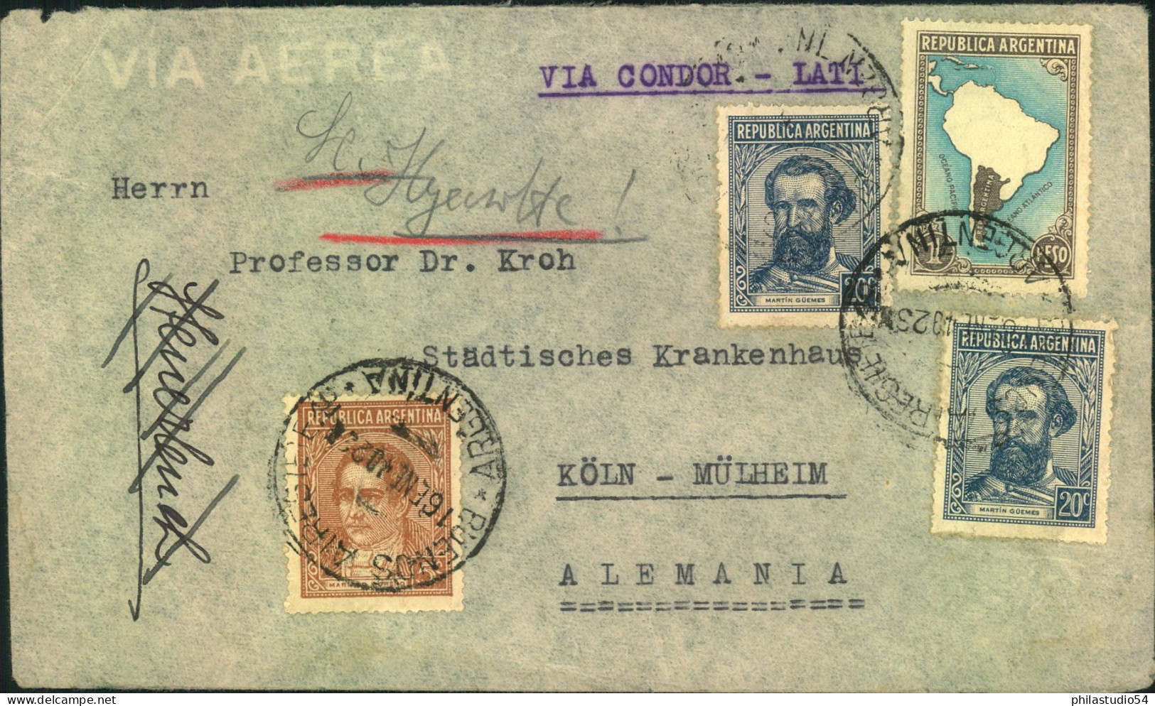 AIRMAIL INTERNATIONAL:1933/1942. 5 Covers - Lots & Kiloware (max. 999 Stück)