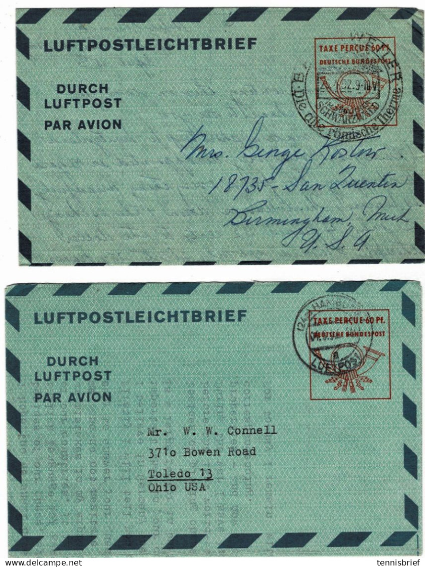 1950-51, 2 LP-GA Nr. LF 6 + 7, Mi. 95.-  , # A 7117 - Umschläge - Gebraucht