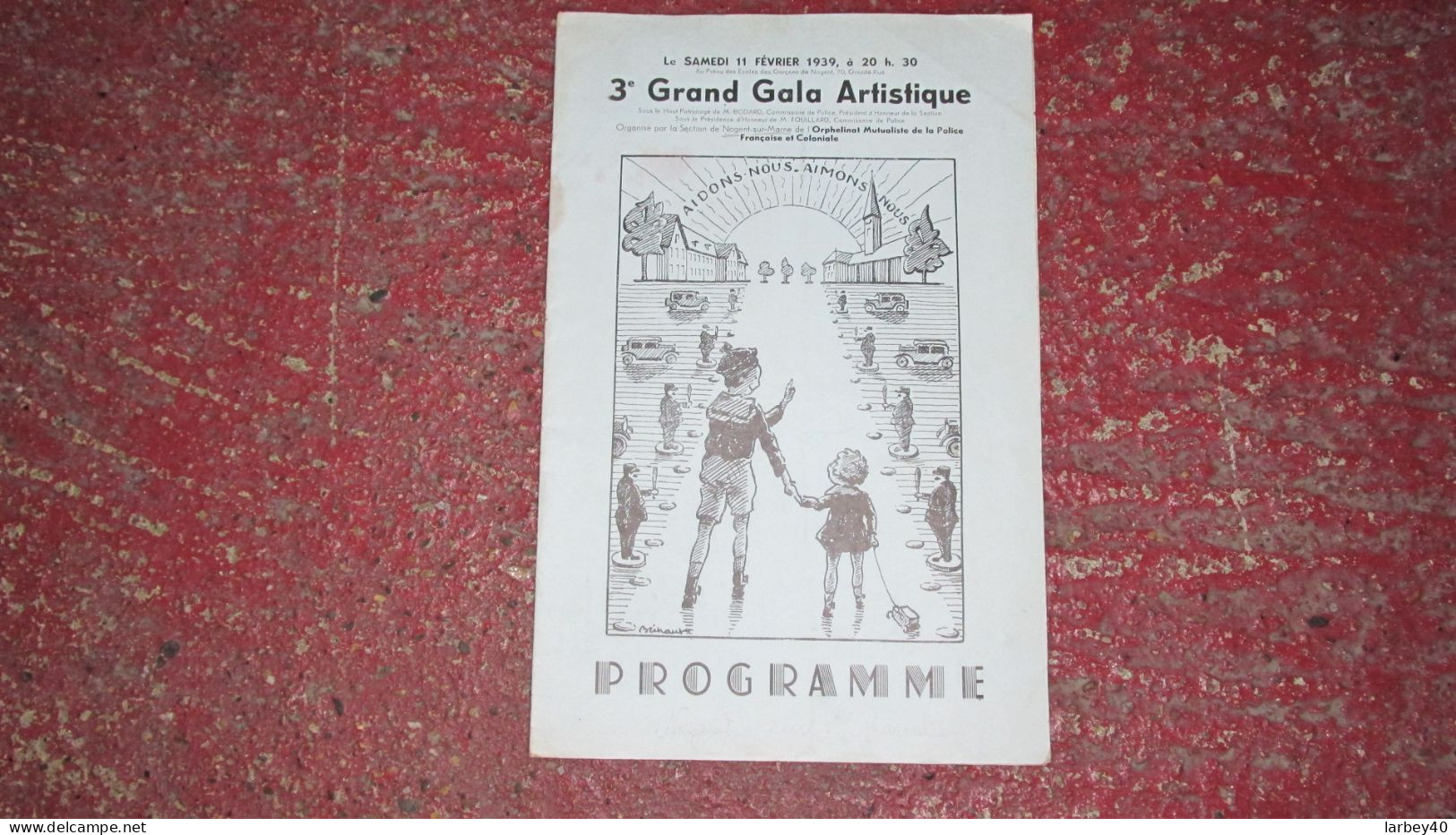 Nogent Sur Marne 1939 Programme Gala Artistique - Programmes