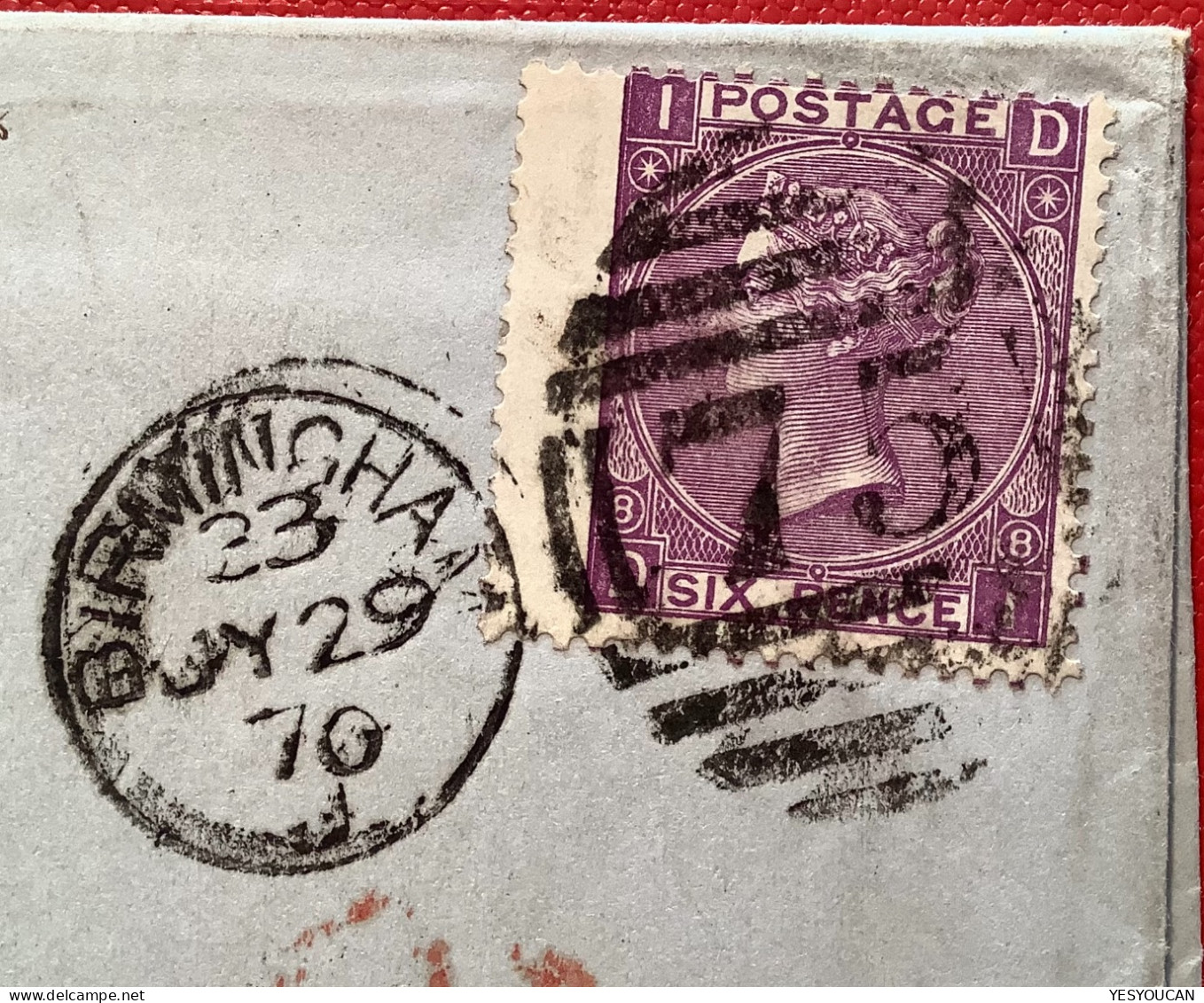 GB BIRMINGHAM 1870 Cover>BRITISH POST OFFICE CONSTANTINOPLE Via Belgium&Wien (Queen Victoria SG109 Turkey Used Abroad - Briefe U. Dokumente