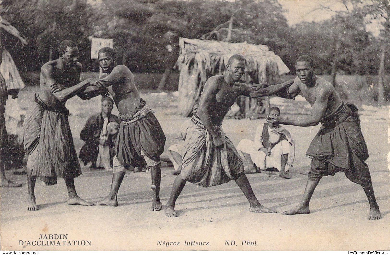 SPORT - LUTTE - Négros Lutteurs - Jardin D'Acclimatation - Carte Postale Ancienne - Wrestling