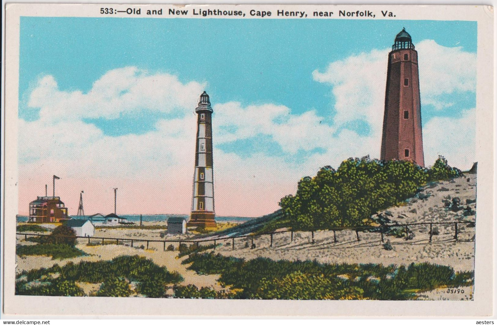 Norfolk; Old And New Lighthouse, Cape Henry - Not Circulated. - Norfolk