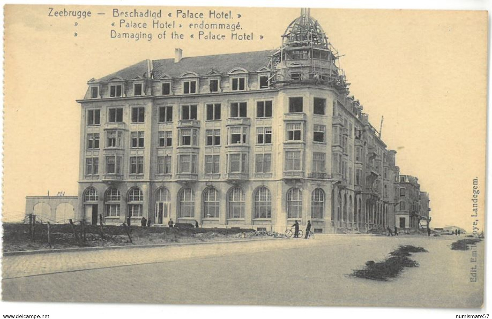 CPA ZEEBRUGGE - Palace Hôtel Endommagé - Beschadigd Palace Hotel - Zeebrugge