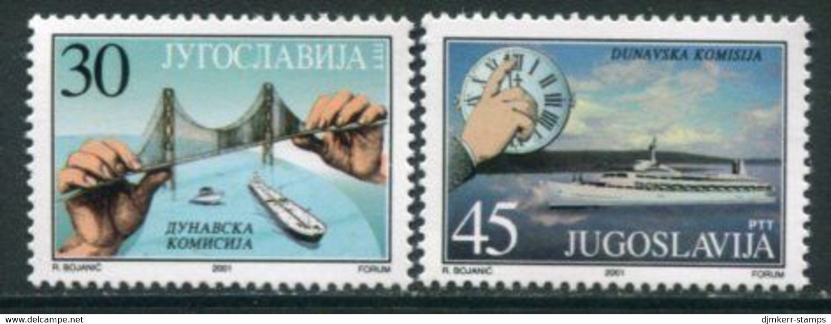 YUGOSLAVIA 2001 Danube Water Purification MNH / **.  Michel 3040-41 - Unused Stamps