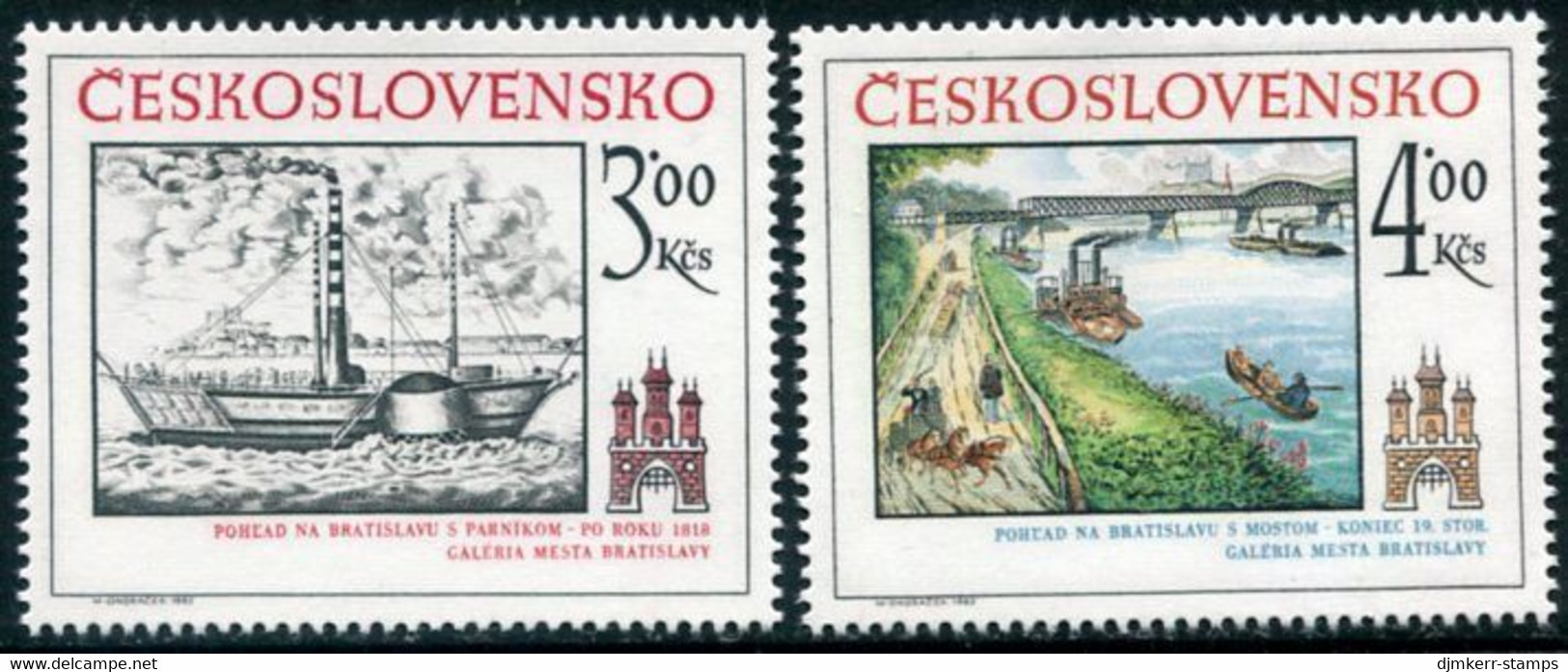 CZECHOSLOVAKIA 1982 Historic Bratislava MNH / **.  Michel 2677-78 - Unused Stamps