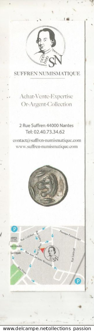 Marque-pages, SUFFREN NUMISMATIQUE , NANTES,  2 Scans ,frais Fr 1.65 E - Marcapáginas