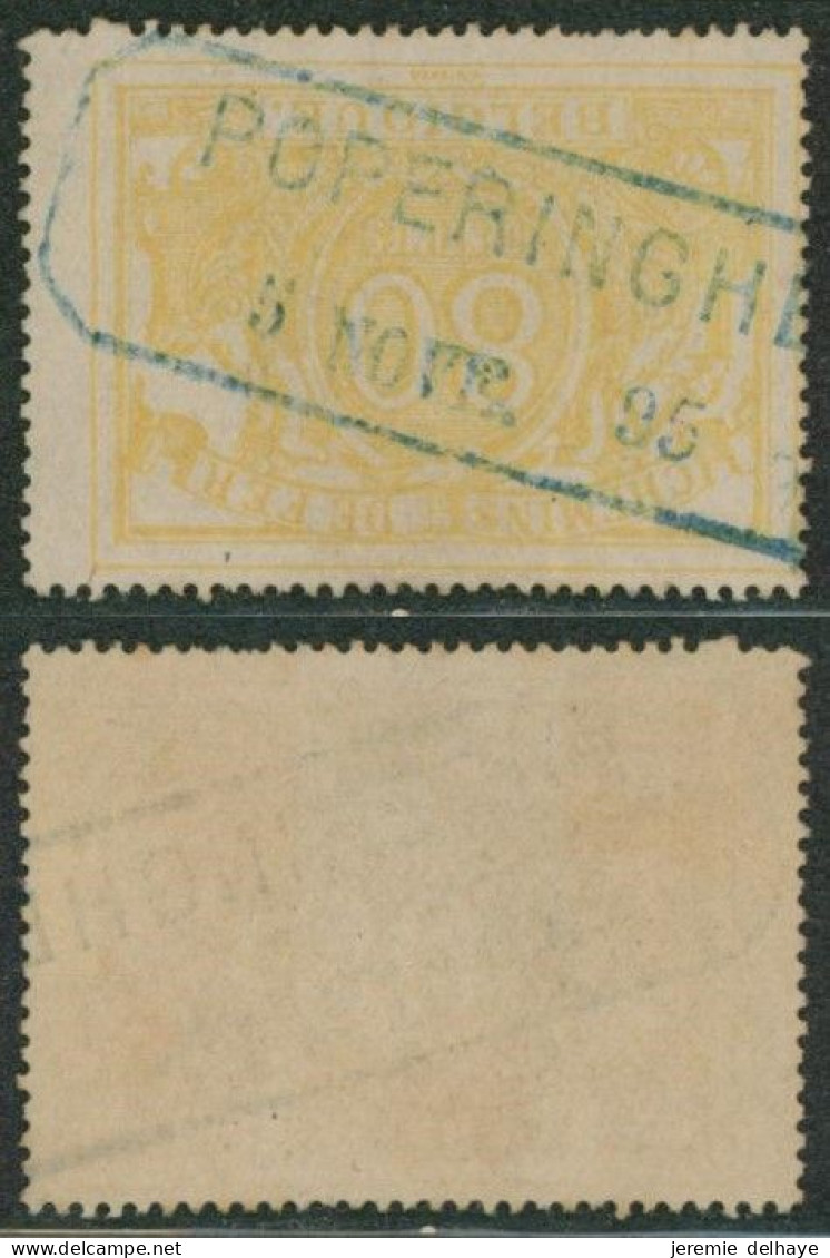 Chemin De Fer - TR12 + Encadré / RECHTHOEKSTEMPEL "Poperinghe" (bleu) - Used