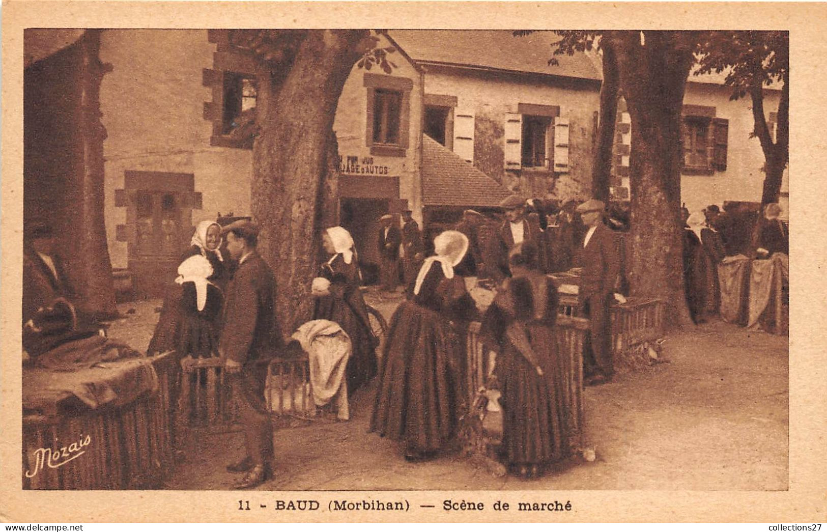 56-BAUD-SCENE DU MARCHE - Baud