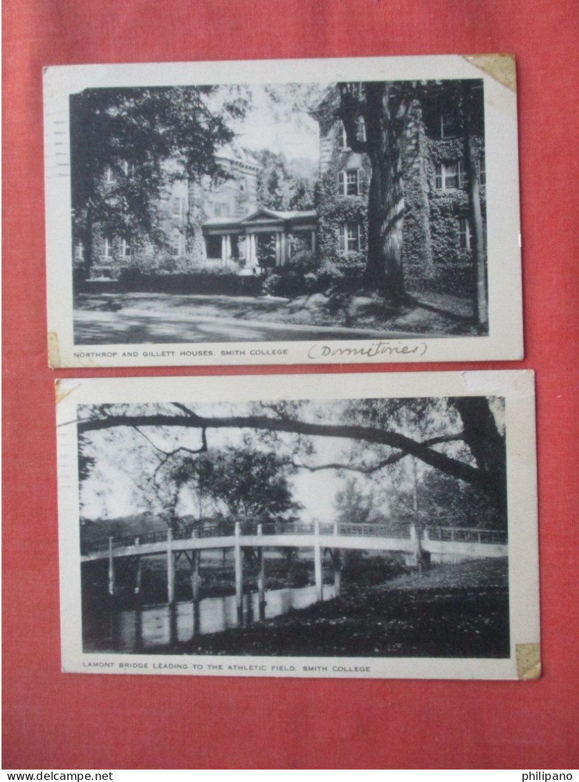 Lot Of 2 Cards----- Smith College.    Scotch Tape On Corners.    Northampton Massachusetts > Northampton      ref 5977 - Northampton